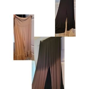 3pr Ladies Ruffle Pants Lg